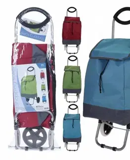 Nákupné tašky a košíky Kinekus Taška nákupná 30L na kolieskach, mix farieb