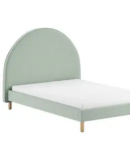 Klasické detské postele Posteľ Pre Deti A Mládež S Roštom 140x200cm,zelená Boucle