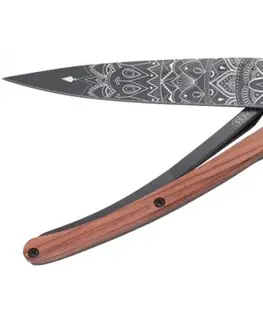 Outdoorové nože Vreckový nôž Deejo 1GB125 Tattoo mandala, black, 37g, coralwood
