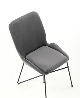 Jedálenské stoličky HALMAR K454 jedálenská stolička sivá / čierna