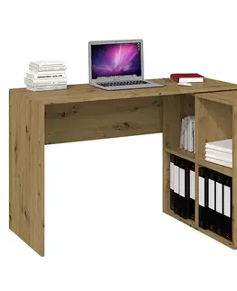 Kancelárske rohové stoly Písací stôl Plus 2x2 dub artisan