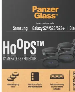 Ochranné fólie pre mobilné telefóny PanzerGlass Ochranný kryt objektívu fotoaparátu Hoops pre Samsung Galaxy S24, S23, S23 Plus 1207