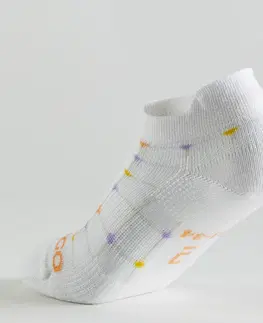 bedminton Detské ponožky RS 160 na tenis nízke 3 páry oranžové, biele a tmavomodré