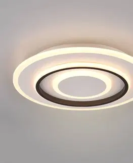 Stropné svietidlá Reality Leuchten Stropné svietidlo LED Jora kruhové s diaľkovým ovládaním, Ø 41 cm