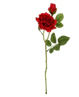 Kvety Umelá kvetina Ruža červená, 46 cm