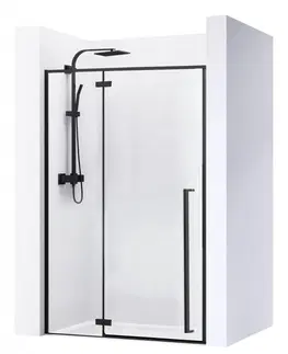Sprchovacie kúty REA - Otváracie sprchové dvere Fargo 110 čierna matná REA-K6325