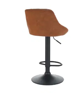 Barové stoličky Barová stolička, ekokoža koňaková/čierna, TERKAN