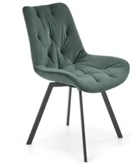 Čalúnené stoličky Stolička W166 zelená