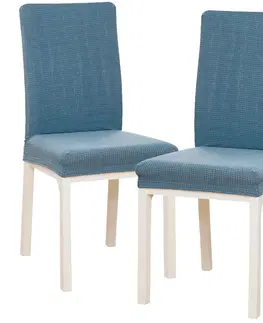 Doplnky do spálne 4Home Napínací poťah na stoličku Magic clean modrá, 45 - 50 cm, sada 2 ks