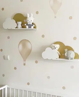 Nálepky na stenu Samolepiace balóny v nórskom štýle v hnedo-krémovej farbe