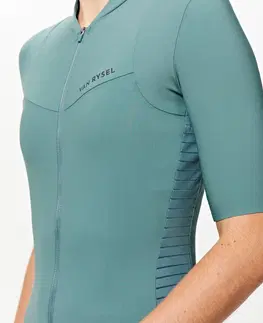 dresy Dámsky letný cyklistický dres Endurance s krátkym rukávom cédrový