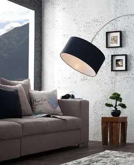 Stojace lampy LuxD 16845 Dizajnová stojanová lampa Arch čierna Stojanové svietidlo
