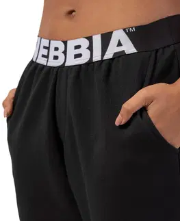 Dámske klasické nohavice Dámske tepláky Nebbia Iconic 408 Cream - L