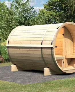 Sauny Vonkajšia fínska sudové sauna 216 x 280 cm Dekorhome