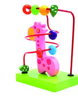 Drevené hračky Bino Motorický labyrint - žirafa