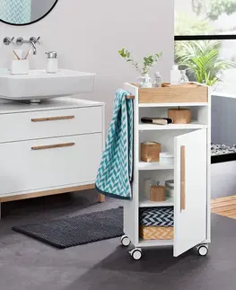 Cabinets & Storage Odkladací vozík do kúpeľne »Eklund«, biely