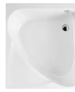 Vane POLYSAN - CARMEN hlboká sprchová vanička štvorcová 90x90x30cm, biela 29611
