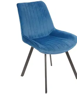 Čalúnené stoličky Stolička Verti modrá