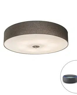 Stropne svietidla Inteligentné stropné svietidlo tmavohnedej farby 70 cm vrátane 6 ks Wifi A60 - Drum Jute