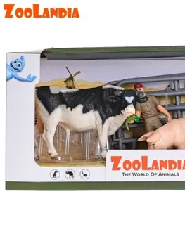 Hračky - figprky zvierat MIKRO TRADING - Zoolandia býk so zvieratkami z farmy s doplnkami v krabičke