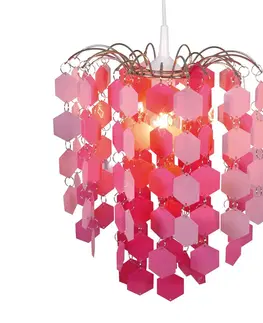 Závesné svietidlá Näve Závesná lampa 6008519, ružové dekoračné prvky