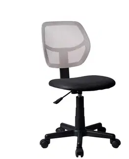 Kancelárske stoličky KONDELA Mesh kancelárska stolička sivá / čierna