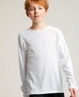 dresy Detský futbalový dres s dlhým rukávom Viralto Club biely