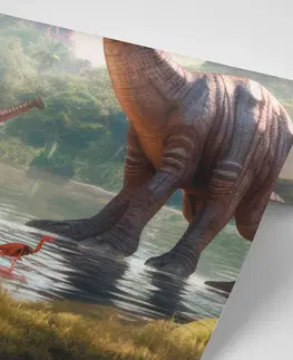 Fantasy tapety Tapeta neodhalená krajina dinosaurov