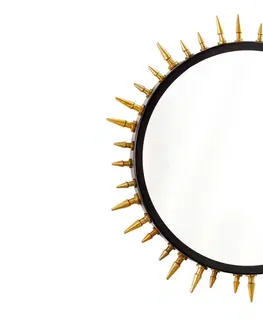 Zrkadlá LuxD Dizajnové nástenné zrkadlo Lacretia  čierno-zlaté  x  25821