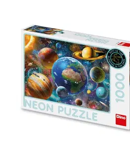 Hračky puzzle DINO - Planéty 1000 neónových puzzle