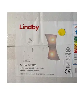 Svietidlá Lindby Lindby - Nástenné svietidlo EBBA 2xE14/4W/230V 