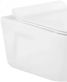 Záchody MEXEN/S - MARGO závesná WC misa vrátane sedátka s slow-slim, duroplast, biela 30420800