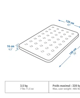 kemping Nafukovací kempingový matrac Air Basic 120 cm pre 2 osoby