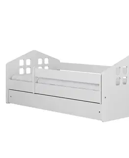 Jednolôžkové postele Detská posteľ Kacper+Sz Biely 80x140