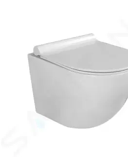 Kúpeľňa Kielle - Gaia Závesné kompaktné WC s doskou SoftClose, Rimless, biela 30115001