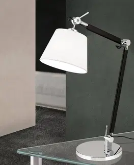 Stolové lampy na písací stôl Orion Flexibilná textilná lampa na písací stôl Leandro