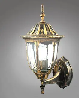 Vonkajšie rustikálne svietidlá Záhradná lampa Florencja ALU3118UP patina KG1