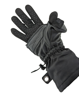 Zimné rukavice Vyhrievané palčiaky 2v1 Glovii GS21 čierna - XL