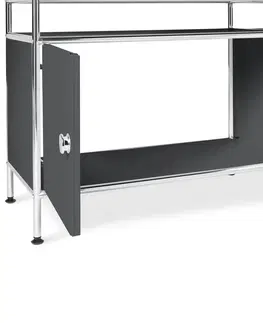 Furniture Doplnková súprava kovových dvierok »CN3«, sivá