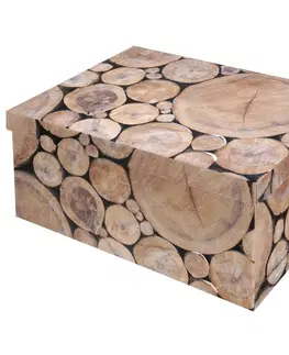 Úložné boxy Úložný box s vekom Wood, guliače