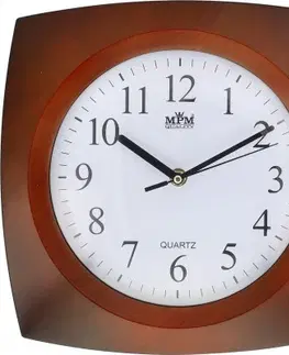Hodiny Nástenné hodiny MPM, 2802.52 - hnedá tmavá, 27cm