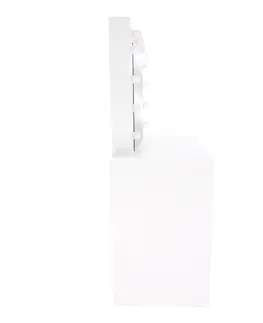 Toaletné stolíky Toaletný stolík s LED osvetlením, biela, LEDIO