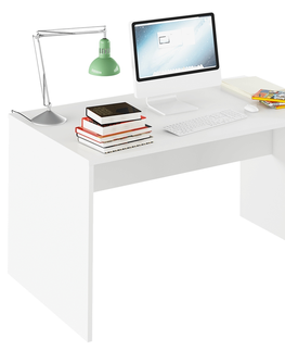 Písacie a pracovné stoly KONDELA Rioma Typ 11 pc stolík biela