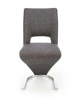 Jedálenské stoličky HALMAR K441 jedálenská stolička tmavosivá / chróm