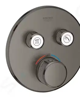 Kúpeľňové batérie GROHE - Grohtherm SmartControl Termostatická sprchová batéria pod omietku, 2 ventily, kefovaný Hard Graphite 29119AL0