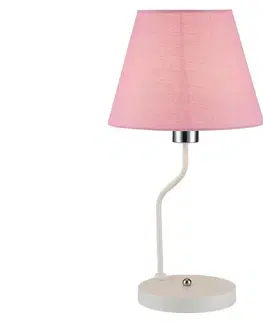 Lampy  Stolná lampa YORK 1xE14/60W/230V ružová/biela 