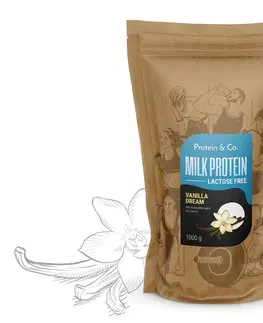 Športová výživa Protein & Co. MILK PROTEIN – lactose free 1 kg + 1 kg za zvýhodnenú cenu Zvoľ príchuť: Salted caramel, PRÍCHUŤ: Chocolate brownie