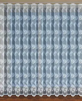 Metrážne záclony Žakarová záclona 349480 biela/160. Tovar na mieru