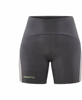 Dámske šortky Dámske funkčné krátke elastické nohavice CRAFT PRE Hypervent Short tmavo šedé s fialovou 1910434-985436 XS