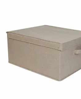 Úložné boxy Compactor Skladacia úložná krabica Sandy 40 x 50 x 25 cm, béžová